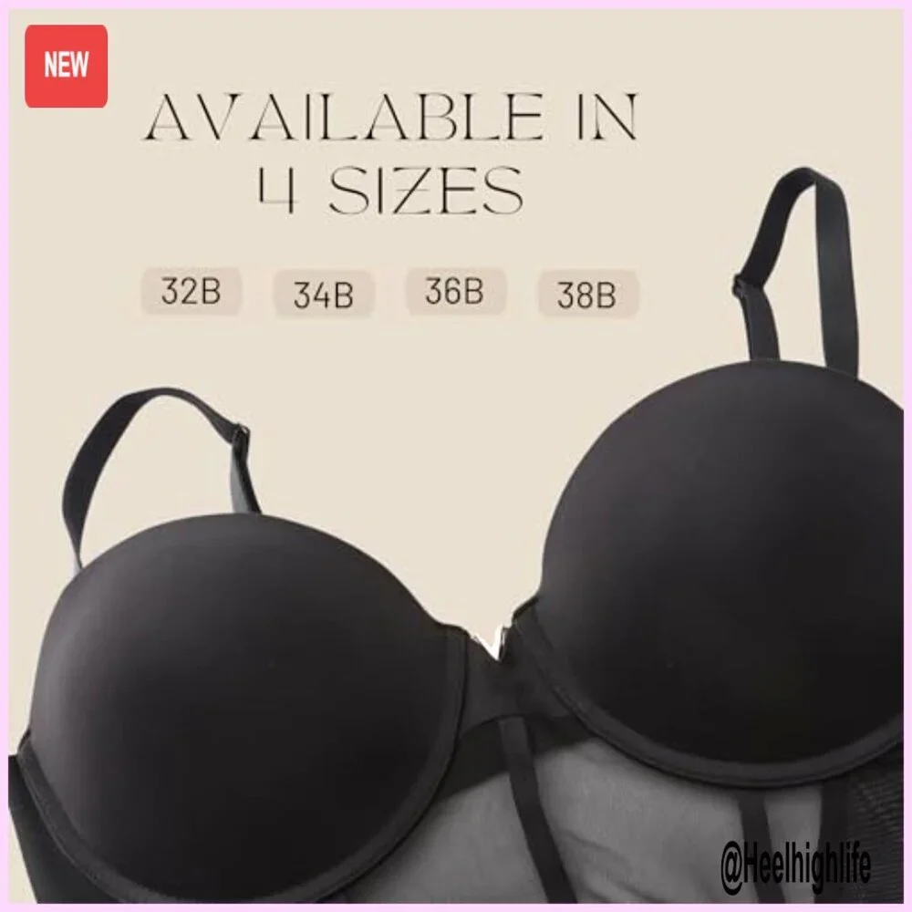 Women's Mesh Panel Bodysuit Underwire Cups Seamless Shapewear